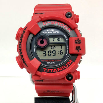 CASIO G-SHOCK Watch DW-8200F-4 FROGMAN Master of G Year 2000 Special Edition Red Frog Digital Quartz Screw Back Diving Waterproof ISO200M Titanium Men's