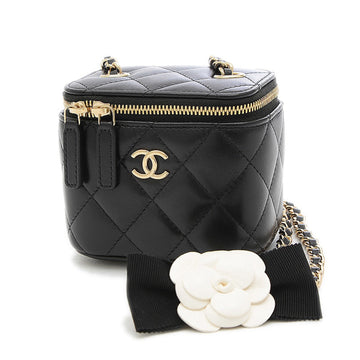 Chanel Matelasse Leather Pochette Black
