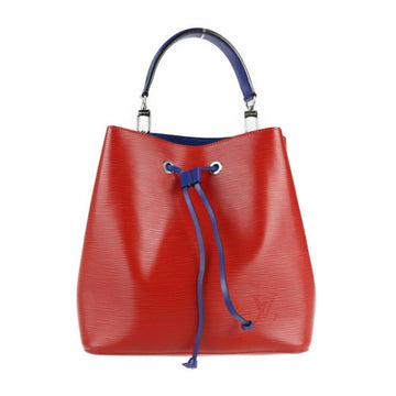 LOUIS VUITTON Neonoe Handbag M54365 Epi Leather Coquelicot Blue 2WAY Shoulder Bicolor
