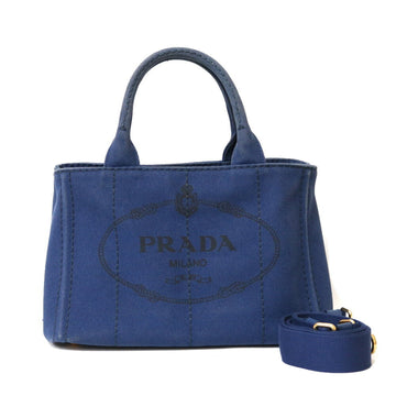 Prada Shoulder Bag Handbag Kanapatoto SS Blue Ladies
