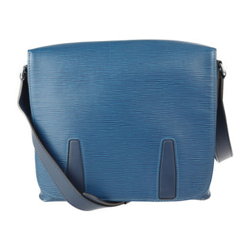 LOUIS VUITTON Harrington Messenger PM Shoulder Bag M53407 Epi Leather Blue Azure Silver Metal Fittings