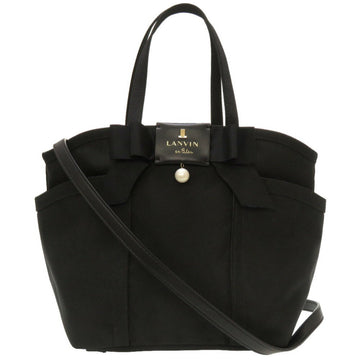 LANVIN canvas black handbag