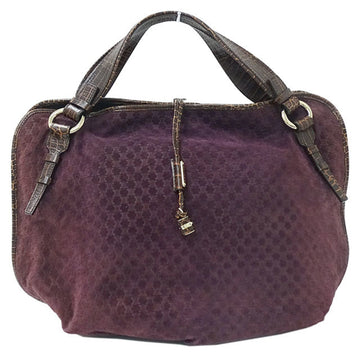 CELINE Bag Ladies Tote Handbag Macadam Sweet Suede Purple