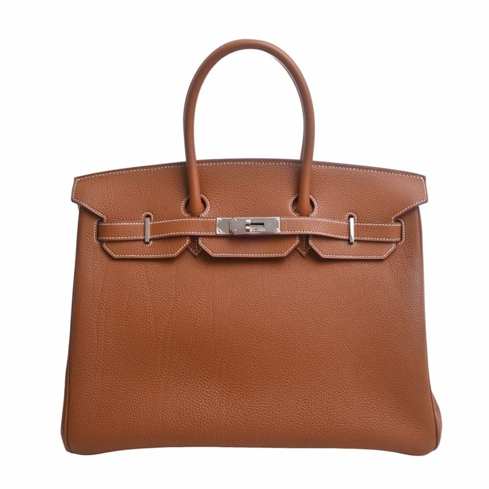 HERMES Togo Birkin 35 Handbag Brown Ladies