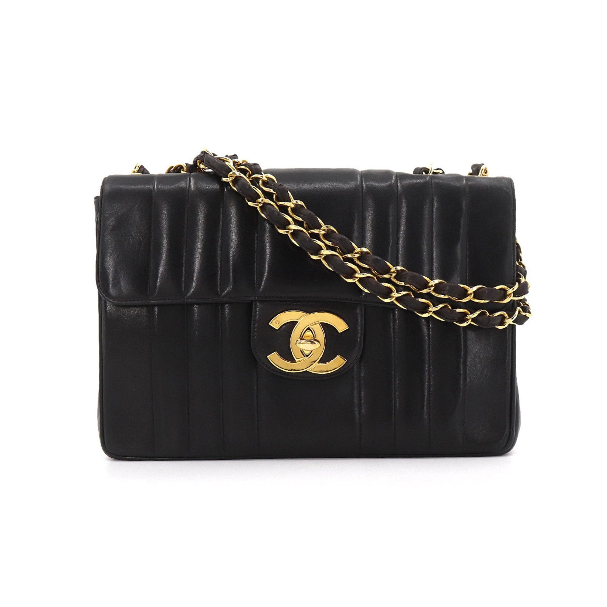 CHANEL Clutch Bag Quilted Cocomark CC Logo Gold Hardware Black Leather  Women's