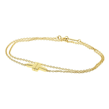 TIFFANY T TWO Double Chain Bracelet K18 Yellow Gold Ladies  & Co.