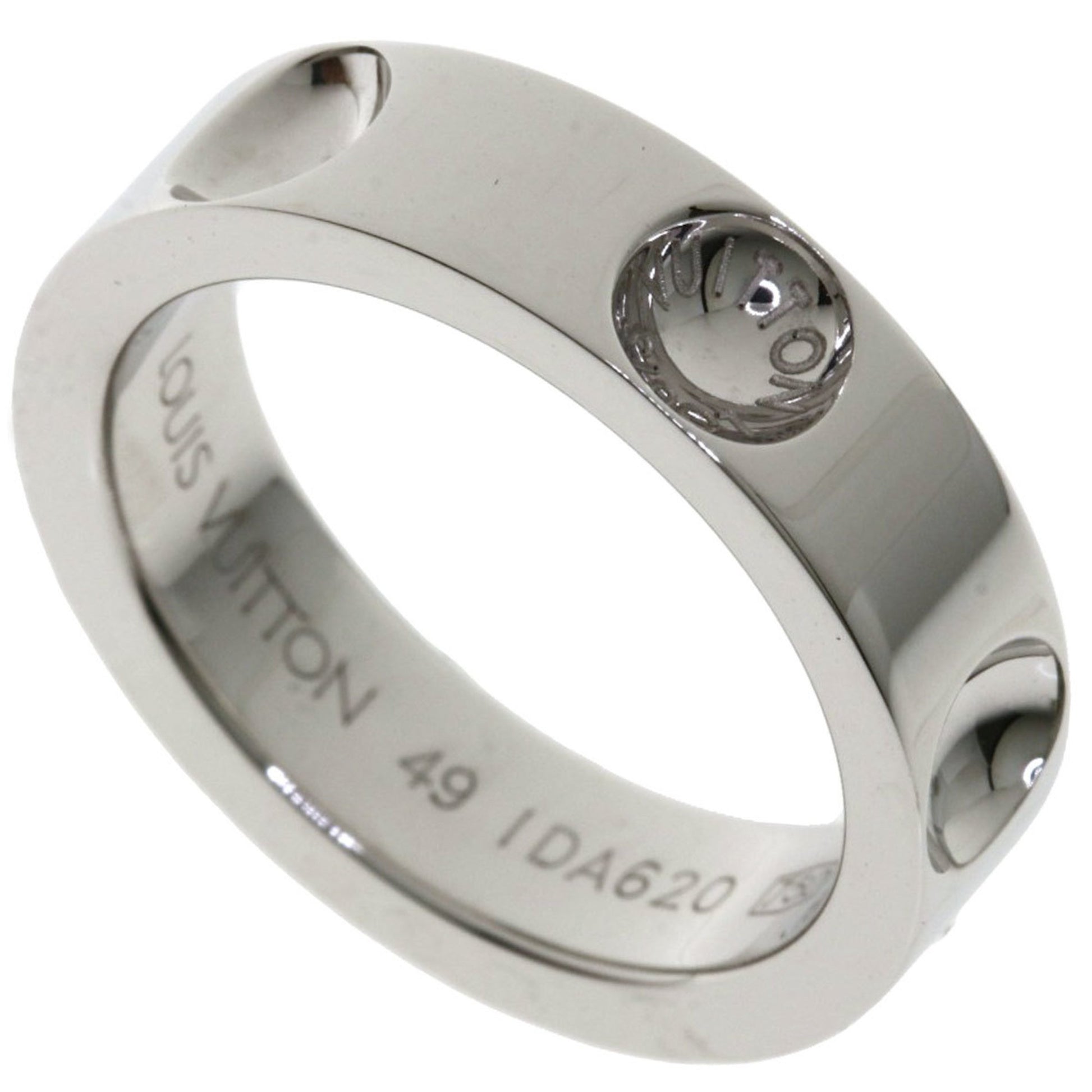 Silver Louis Vuitton Monogram Eclipse Berg Ring