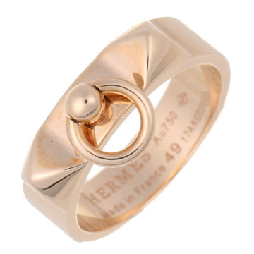 Hermes Colliedo Cyan PM # 49 Ladies Ring 750 Pink Gold