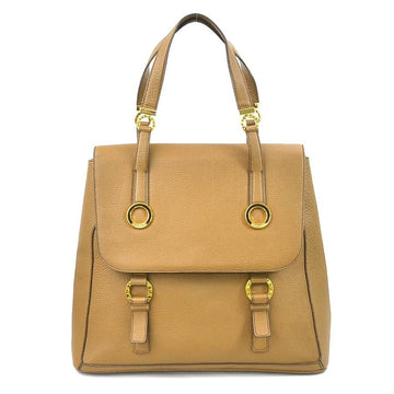 BVLGARI handbag leather brown ladies