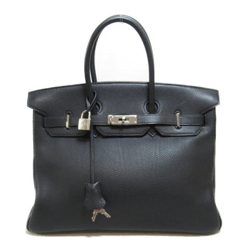 HERMES Birkin 35 handbag Black Togo leather leather