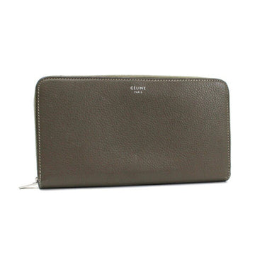 CELINE Large Zip Wallet Multi-Function Leather Bicolor Women's Men's