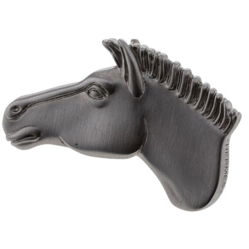 HERMES Brooch Talisman Pegasus Horse Pin Badge Silver Plated Women's