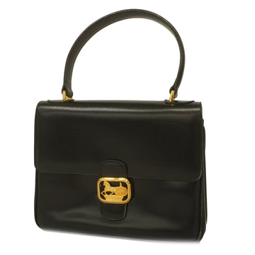 CELINEAuth  Handbag Carriage Women's Leather Black
