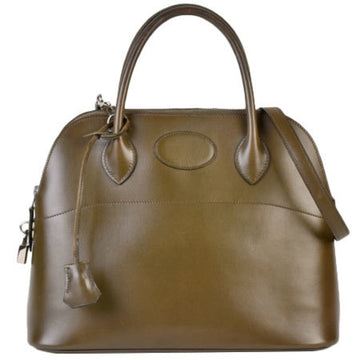 Hermes Bored 31 Box calf with strap  G engraved (manufactured in 2003) Veil Olive 2WAY handbag
