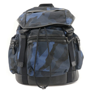 COACH rucksack daypack nylon x calf blue/black/camouflage men's