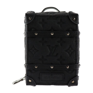 LOUIS VUITTON Porte Cle Backpack Trunk Monogram Keychain M00850 Taurillon Leather Black Bag Charm Vuitton