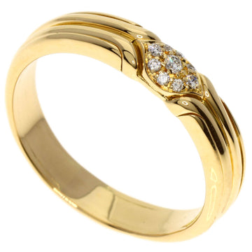 BVLGARI Diamond Ring K18 Yellow Gold Women's