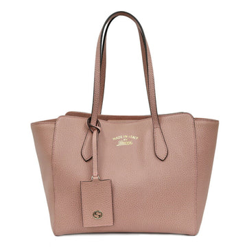 GUCCI Shoulder Bag Leather Pink Women's