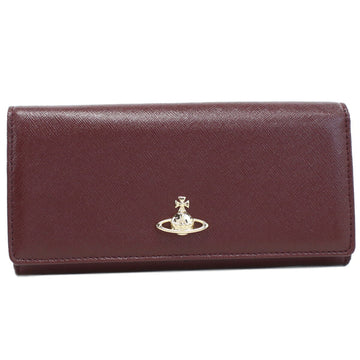 VIVIENNE WESTWOOD 51040027 Long wallet with foldable coin purse/Leather BURGUNDY Bordeaux Unisex