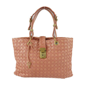 Bottega Veneta intrecciato handbag 162112 leather salmon pink gold hardware tote bag mini
