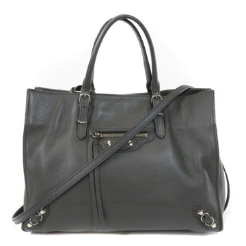 Balenciaga 370926 Paper Mini Handbag Calf Ladies