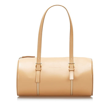 Burberry Nova Check Handbag Beige Leather Ladies BURBERRY