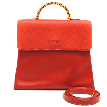 LOEWE Velazquez Ladies Handbag Leather Orange