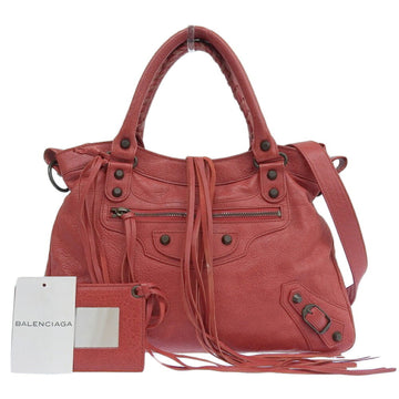 BALENCIAGA The Town Classic Velo Handbag Shoulder Red 240579 6480 527147