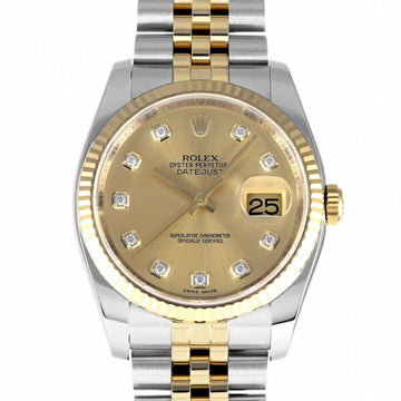 Rolex Datejust 36 116233G champagne dial watch men's