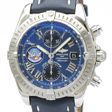 BREITLINGPolished  Chronomat Evolution Blue Impulse Mens Watch A13356 BF557934