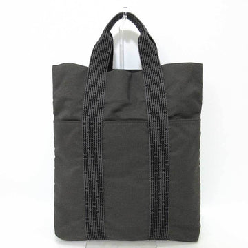 HERMES Bag Yale Line Cabas Gray Tote Handbag Vertical Women's Canvas