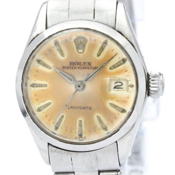 ROLEXVintage  Oyster Perpetual Date 6516 Steel Automatic Ladies Watch BF563980