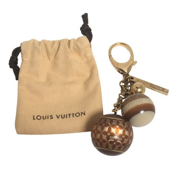 LOUIS VUITTON Keychain Bijoux Sack Mini Run M65699  Gold/Brown Charm LV