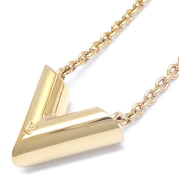 LOUIS VUITTON Necklace Essential V GP Gold Plated 290974