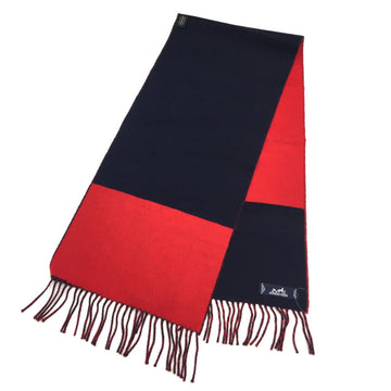 HERMES cashmere muffler bicolor stall shawl navy x red men's women's