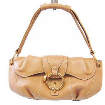 TOD'S Women's Leather Shoulder Bag Beige Brown