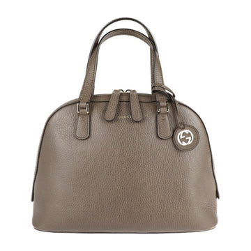 GUCCI Lady Dollar Handbag 388560 Leather Brown GG Logo Bag Charm