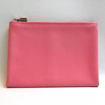 HERMES Wallet Atto 14 PM Pink Pouch Coin Case Ever Color Women's Leather