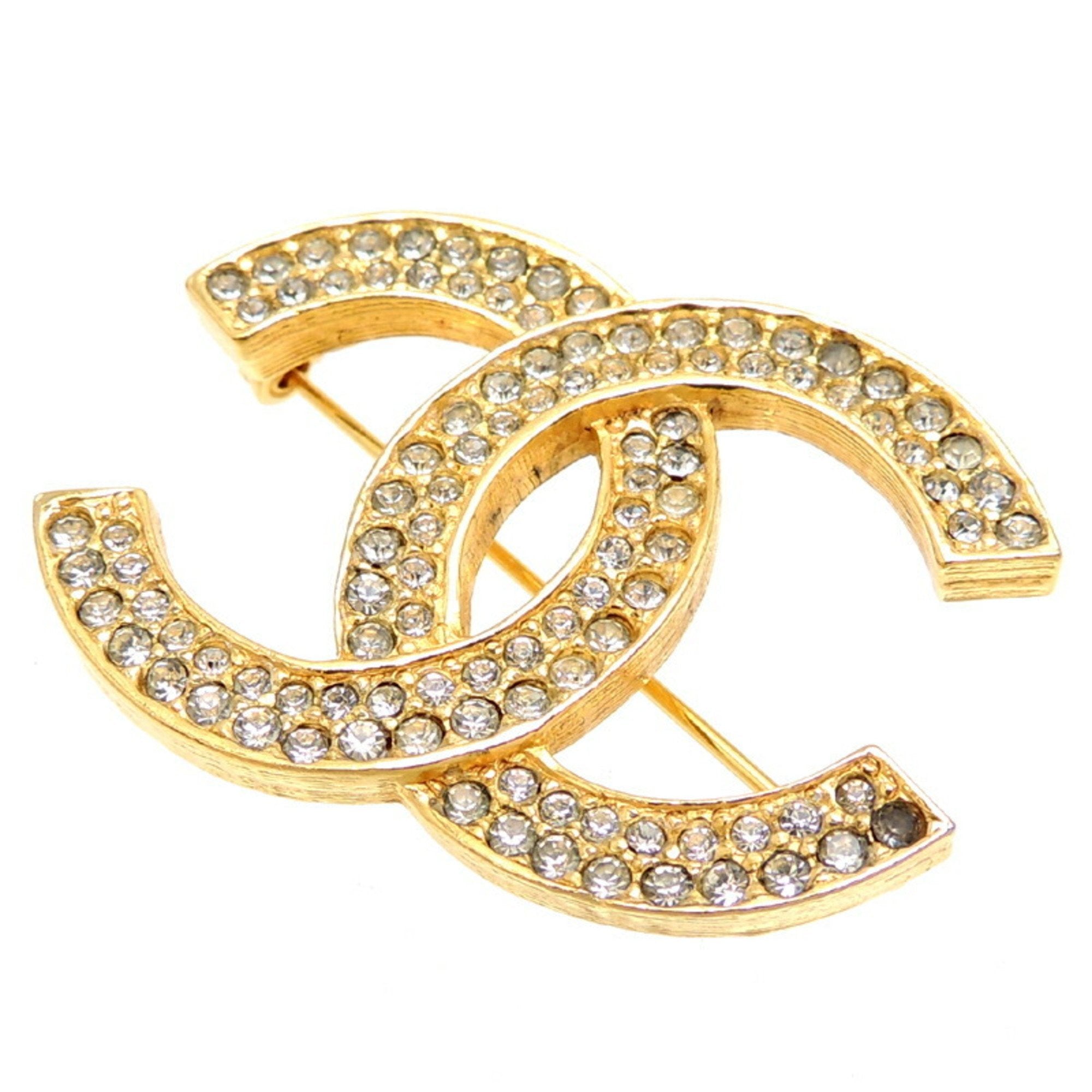 Chanel CC gold chain and crystal brooch – LuxuryPromise