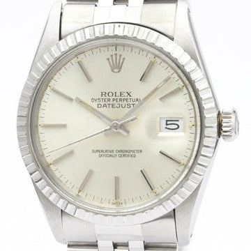 ROLEXPolished  Datejust 18K White Gold Steel Automatic Watch 16030 BF557769