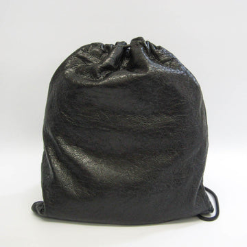 BALENCIAGA 459588 Women,Men Leather Shoulder Bag Black