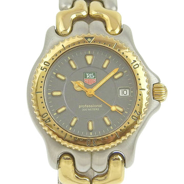 TAG HEUER Professional Sel WG1220-KO Stainless Steel x Gold Plated Quartz Analog Display Boys Gray Dial Watch