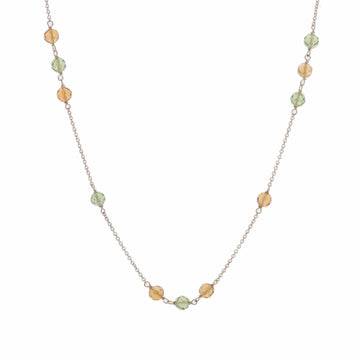 TIFFANY&Co.  Station Bead Cut Necklace Women's K18 Yellow Gold