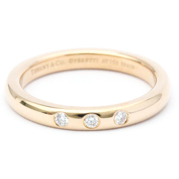 TIFFANY Stacking Band Ring Elsa Peretti Pink Gold [18K] Fashion Diamond Band Ring Carat/0.06 Pink Gold