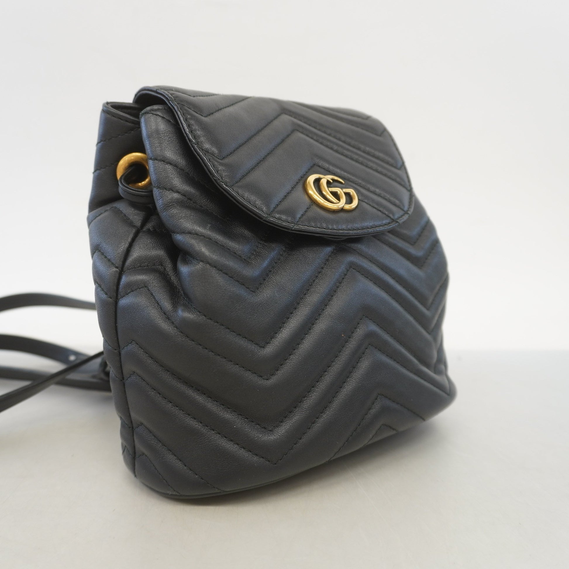 GUCCI, GUCCI GG Marmont Quilted Leather Backpack in Black