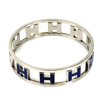 Hermes Bracelet Bangle Rondo Ash Silver Navy Ladies