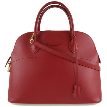 HERMES Bolide 37 Cushbel Red 〇Y Women's Handbag