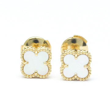 VAN CLEEF & ARPELS Sweet Alhambra VCARA44800 Shell Yellow Gold [18K] Stud Earrings Gold