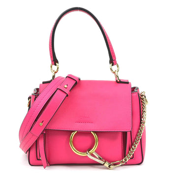 CHLOE  Handbag Shoulder Bag Faye Leather Pink Ladies