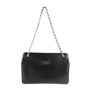 GUCCI Marina shoulder bag 576422 leather black chain